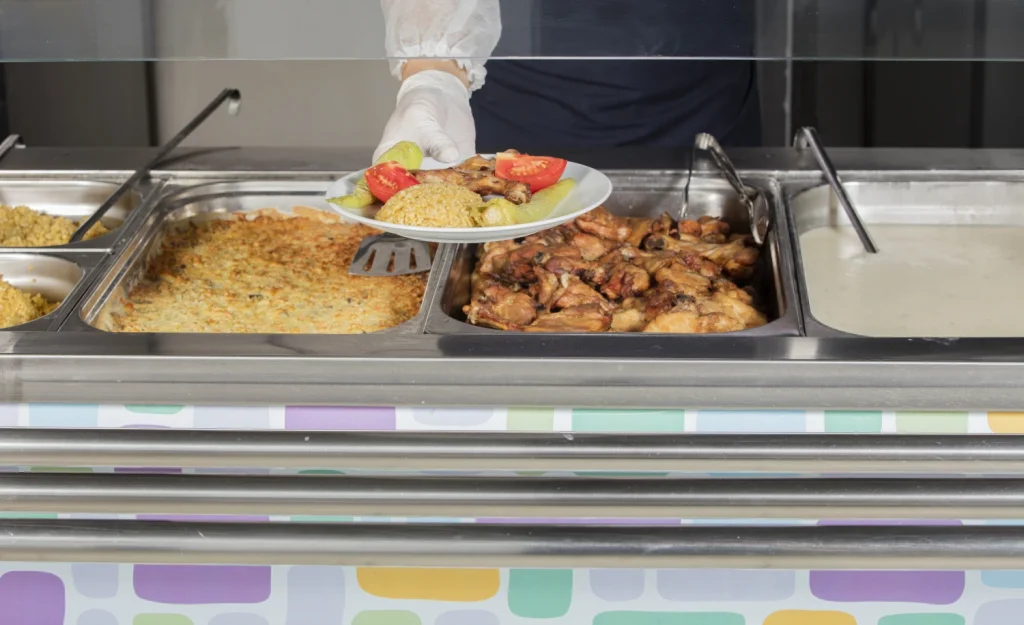 school kitchen cleaning